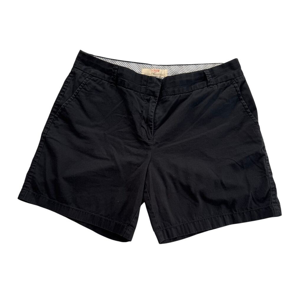 J.Crew Chino Shorts Black Size 8 100% Cotton Classic